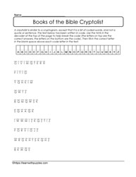 Bible Books Decode Puzzle